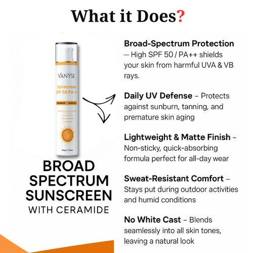SPF 50 PA++ Sunscreen with No White Cast