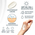 Vanyse SPF 50 PA++ Sunscreen with Ceramide - Unisex - 50g