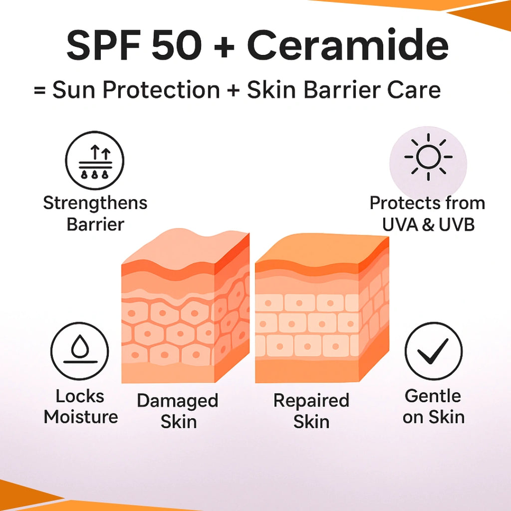 Vanyse SPF 50 PA++ Sunscreen with Ceramide - Unisex - 50g