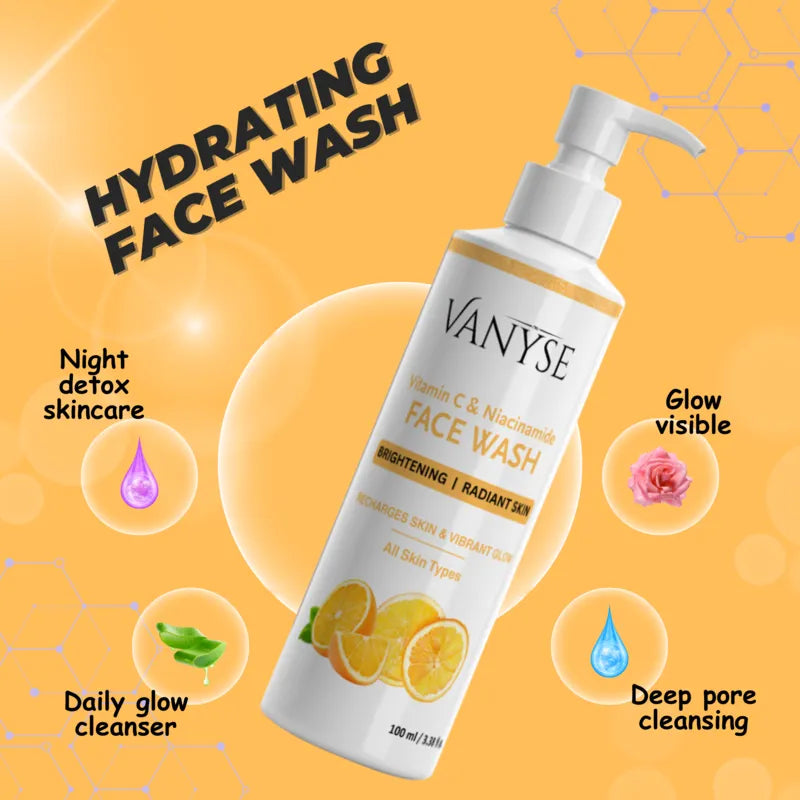 Vanyse Vitamin C & Niacinamide Face Wash 100 ML - For Men & Women