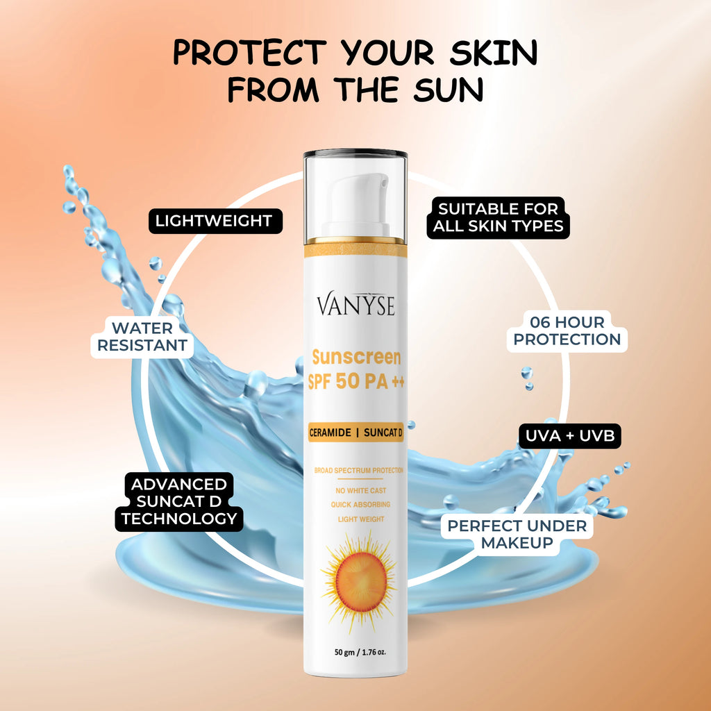 Vanyse SPF 50 PA++ Sunscreen with Ceramide - Unisex - 50g