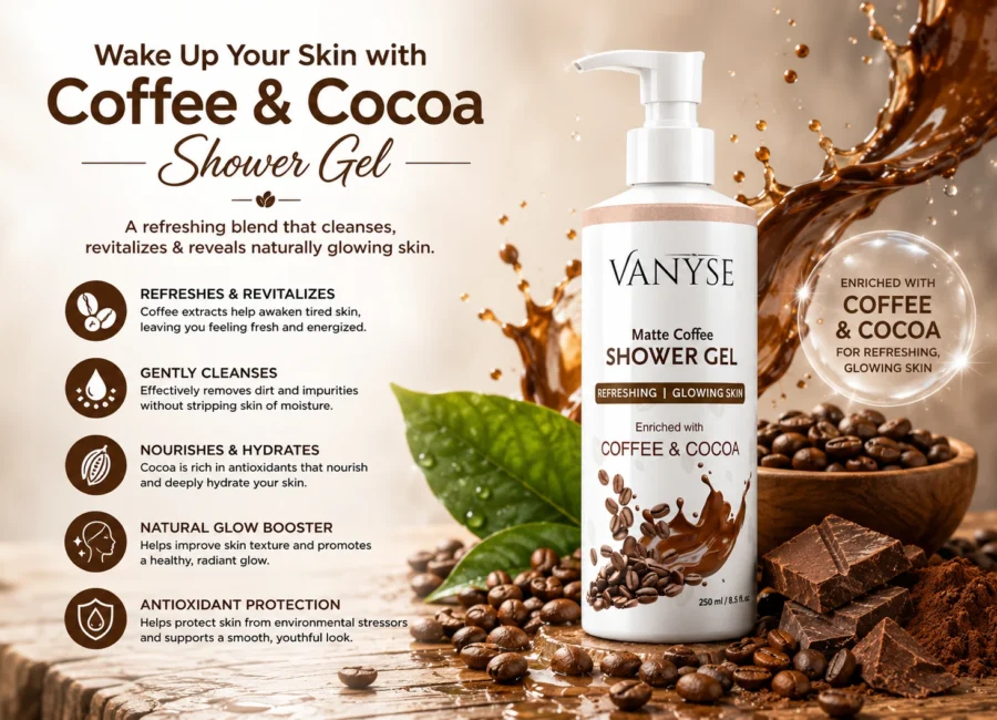 Wake Up Your Skin with Coffee & Cocoa Shower Gel