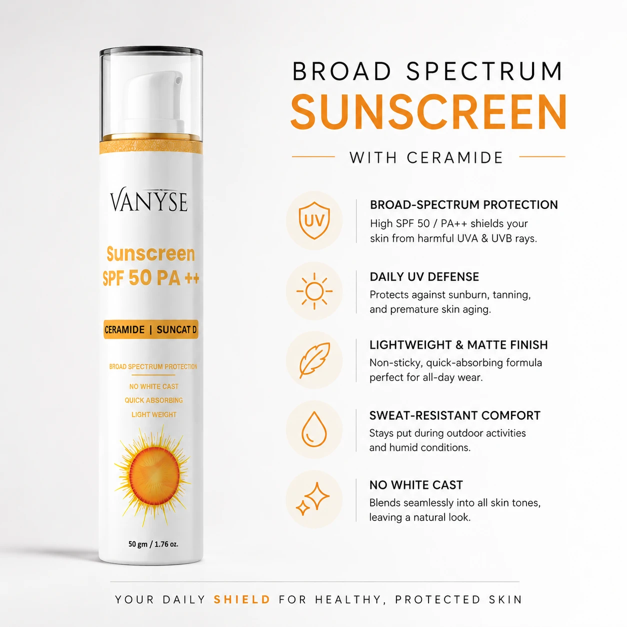 SPF 50 PA++ Sunscreen with Ceramide Unisex listing