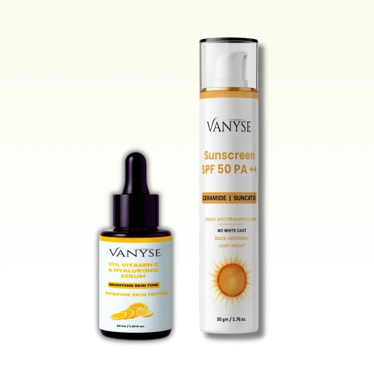 vitamin c serum and sunscreen